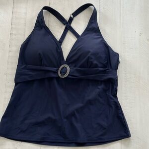 Silhouette Solutions 14D navy tankini top
